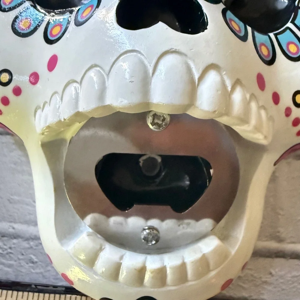 BigMouth Inc Sugar Skull Bottle Opener Wall Mounted BMBO-0001 Day of the Dead